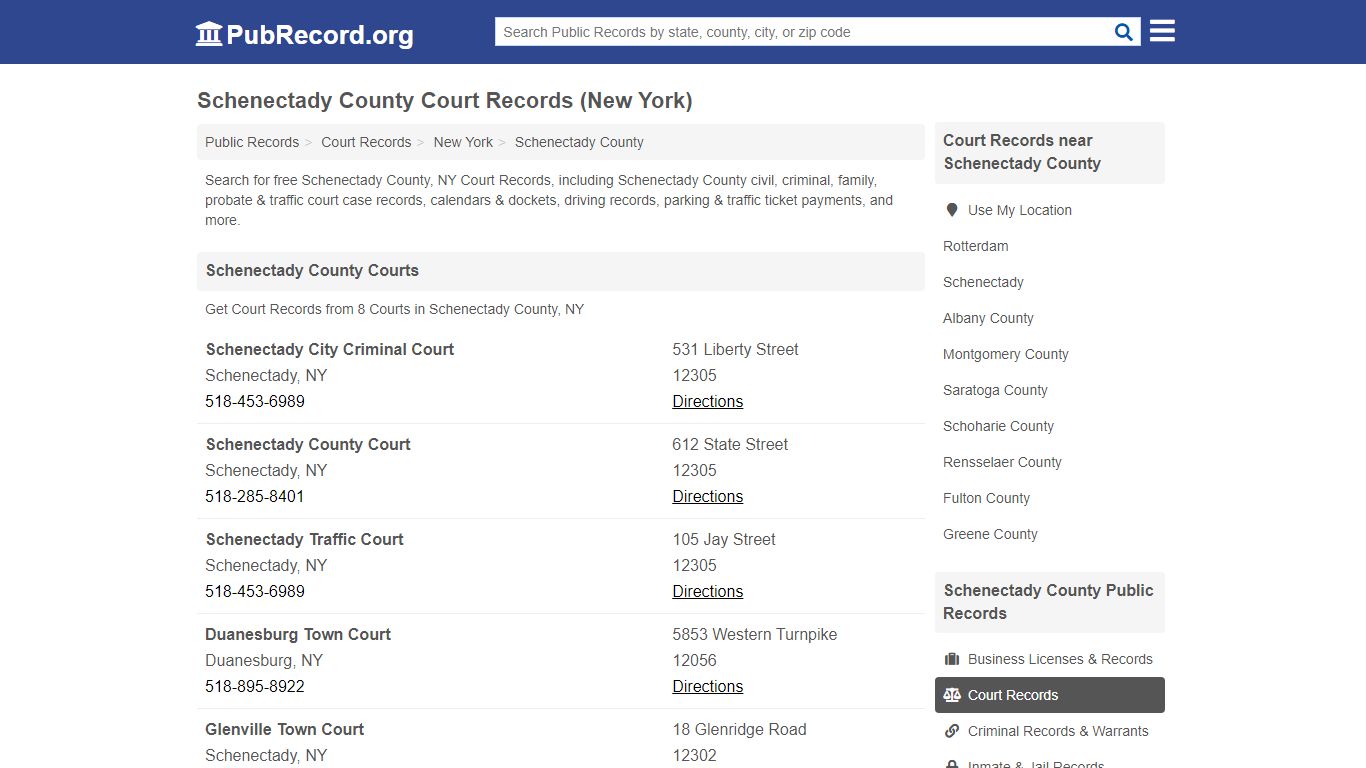 Schenectady County Court Records (New York) - PubRecord.org